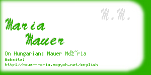 maria mauer business card